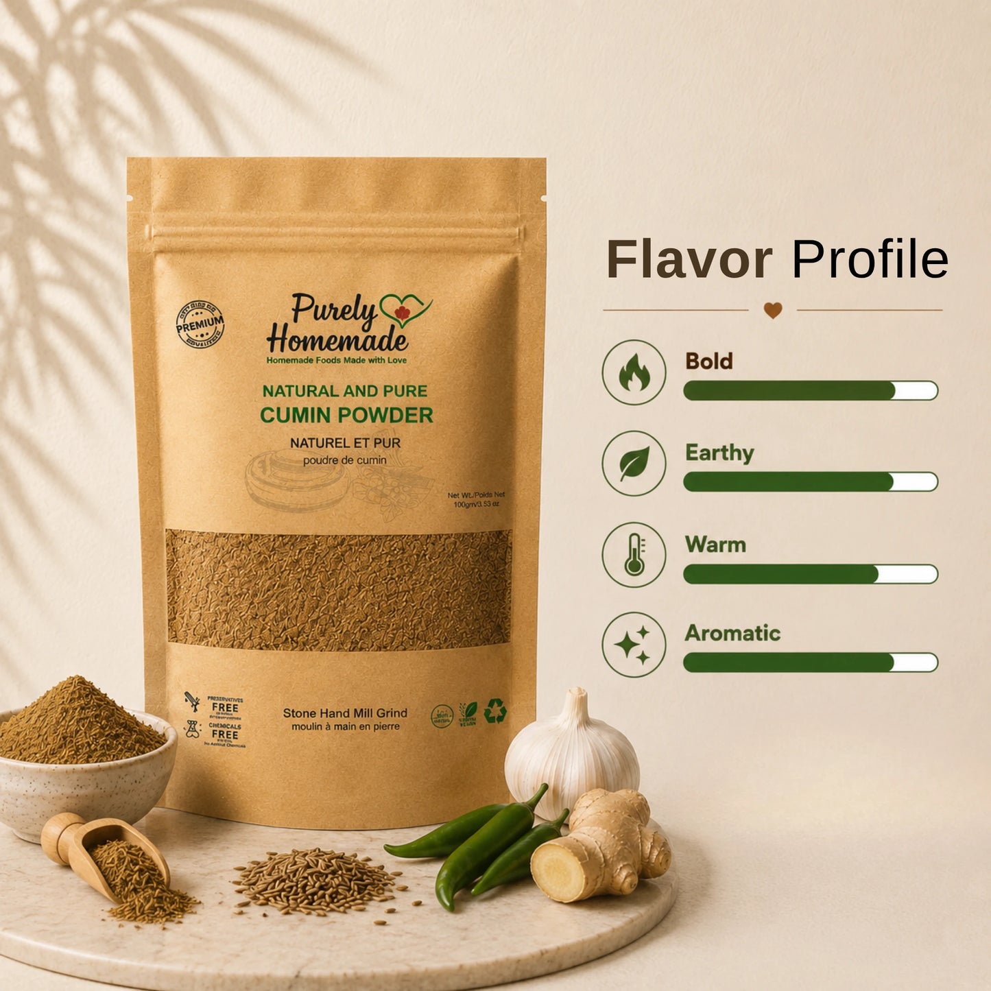 Natural and Pure Cumin Powder  (100 Gm)
