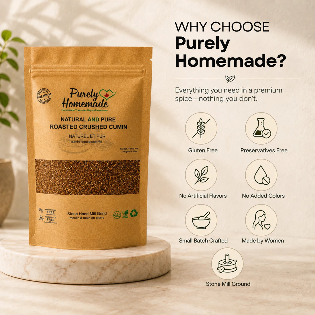 Natural and Pure Roasted Crushed Cumin