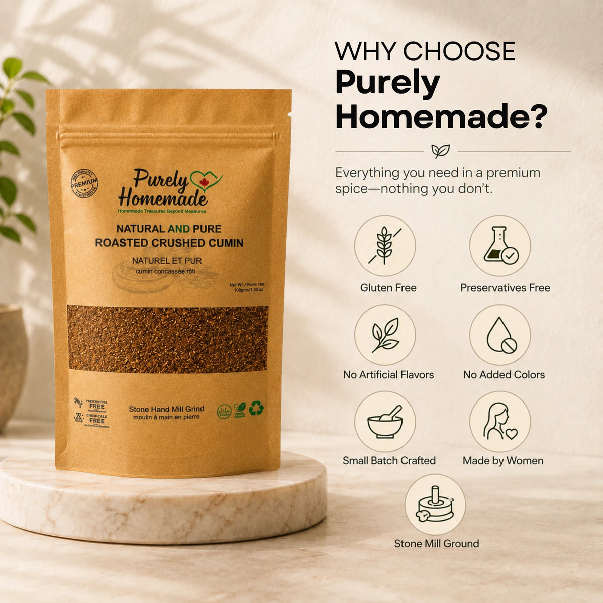 Natural and Pure Roasted Crushed Cumin