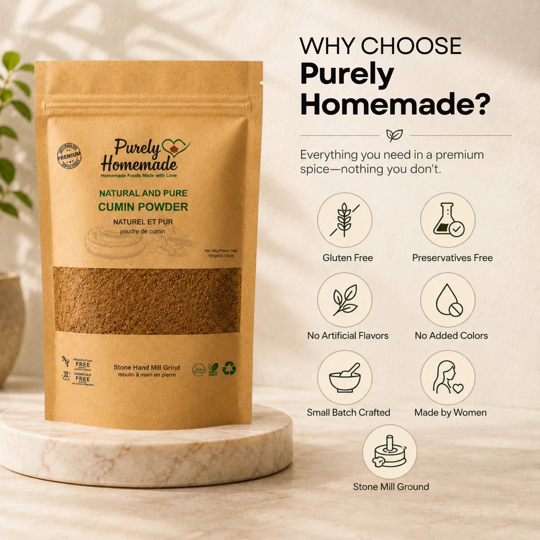 Natural and Pure Cumin Powder  (100 Gm)