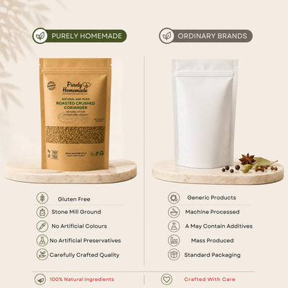 Natural and Pure  Roasted Crushed Coriander (100 Gm)