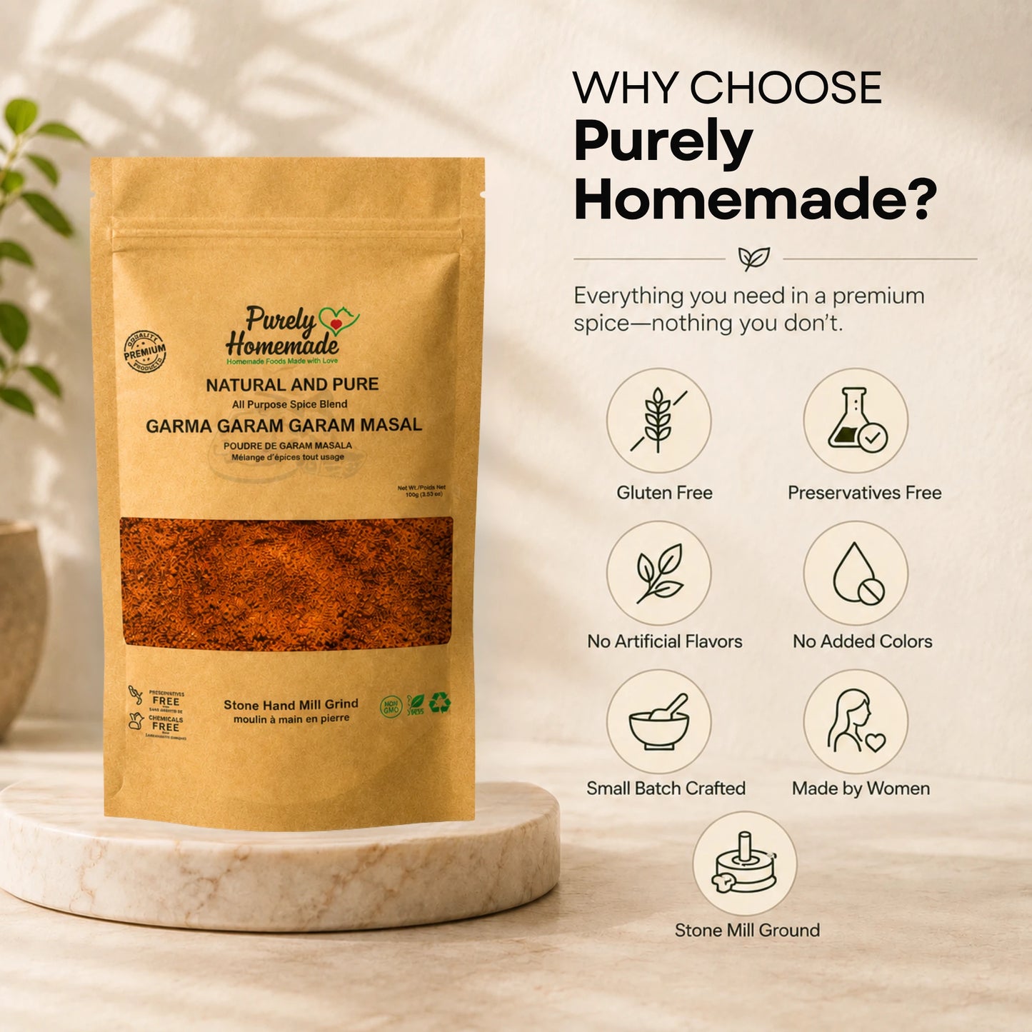 Natural and Pure  Garma Garam Garam Masala (50 gm)