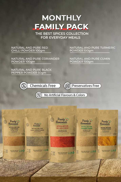 Monthly Family Spice Pack – Pure Stone-Ground Spices (Preservative-Free & Gluten-Free