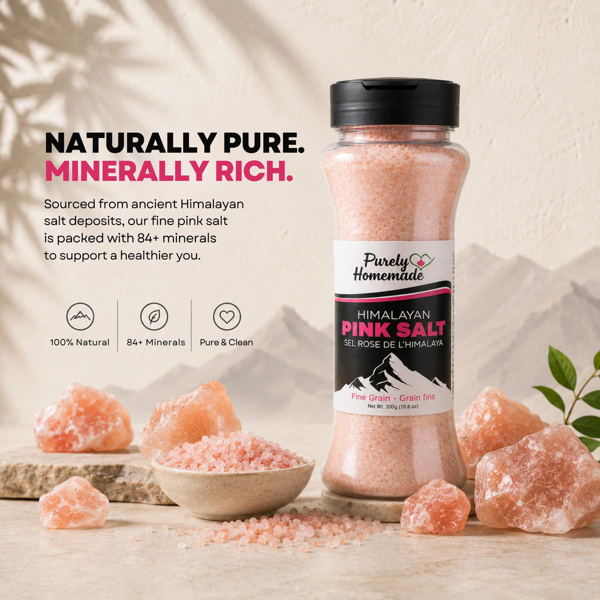 Natural And Pure Himalayan Pink Salt 500gm