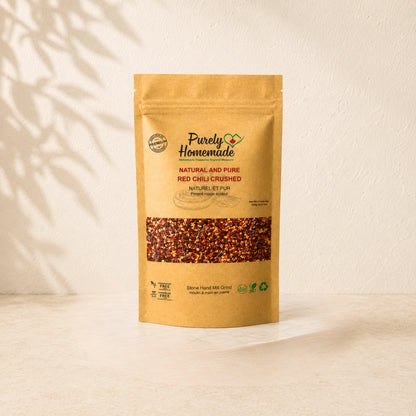 Natural and Pure  Red Chilli Crushed (100 Gm)