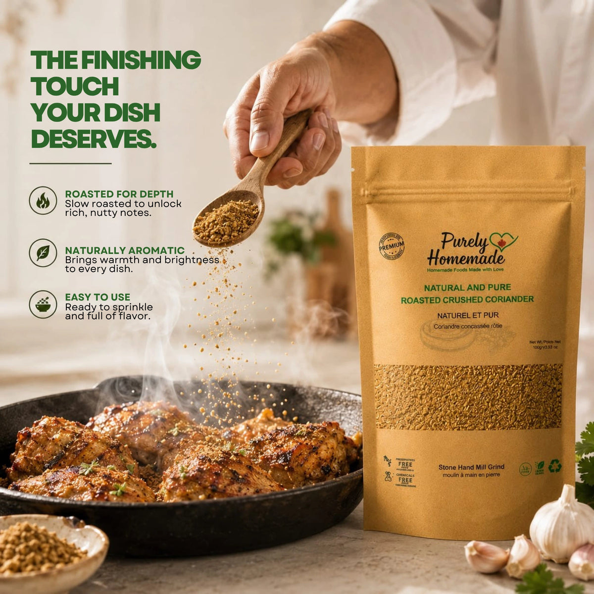 Natural and Pure  Roasted Crushed Coriander (100 Gm)