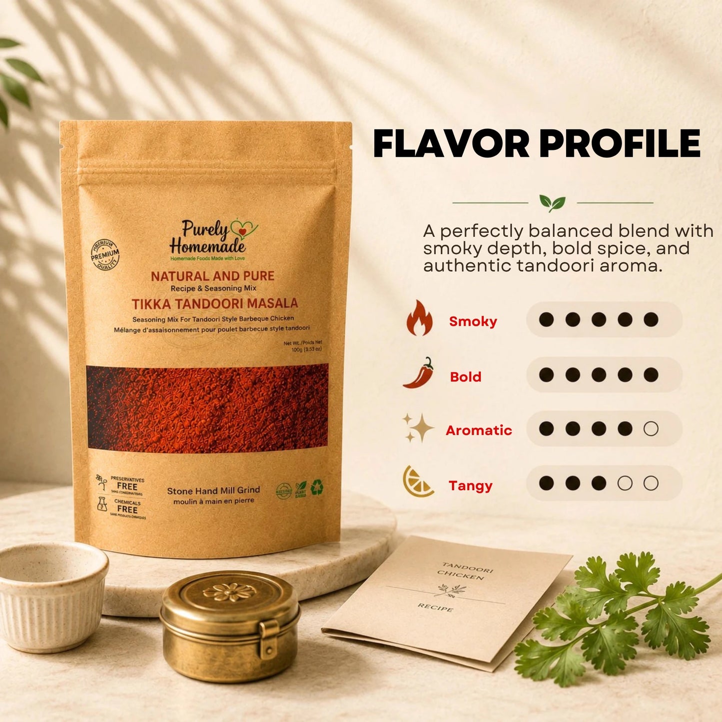 Natural and Pure Tikka Tandoori Masala (50gm)