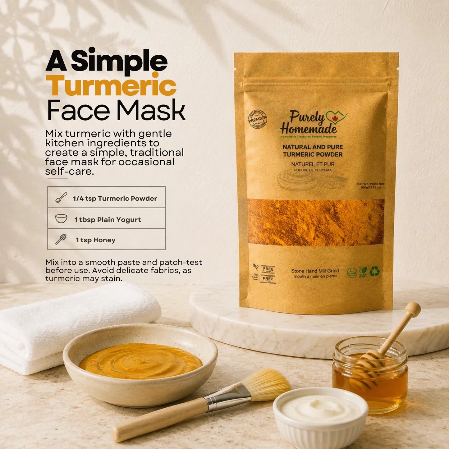 Natural and Pure Turmeric Powder (100 Gm)