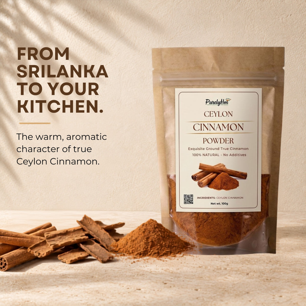 Pure Ceylon Cinnamon Powder 100gm