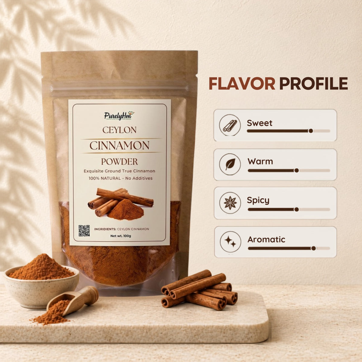 Pure Ceylon Cinnamon Powder 100gm