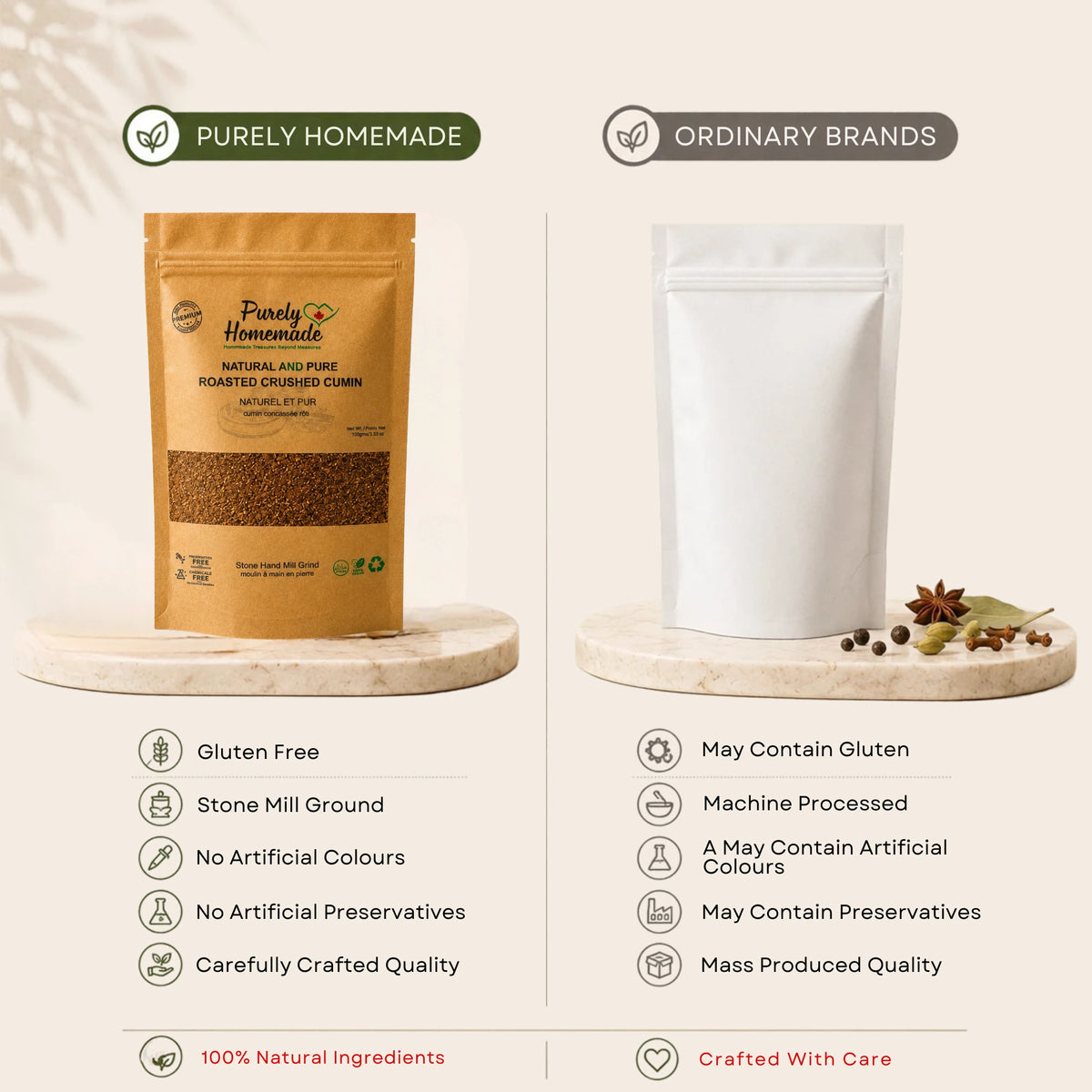 Natural and Pure Roasted Crushed Cumin